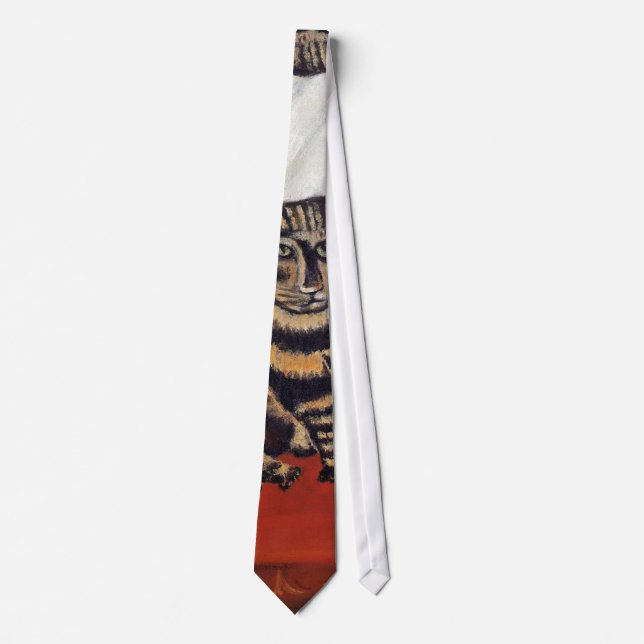Henri Rousseau - The Tiger Cat ( Le Chat Tigre ) Tie (Front)