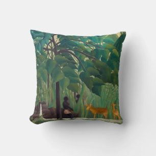 Henri Rousseau - The Waterfall Throw Pillow