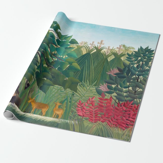 Henri Rousseau - The Waterfall Wrapping Paper (Unrolled)