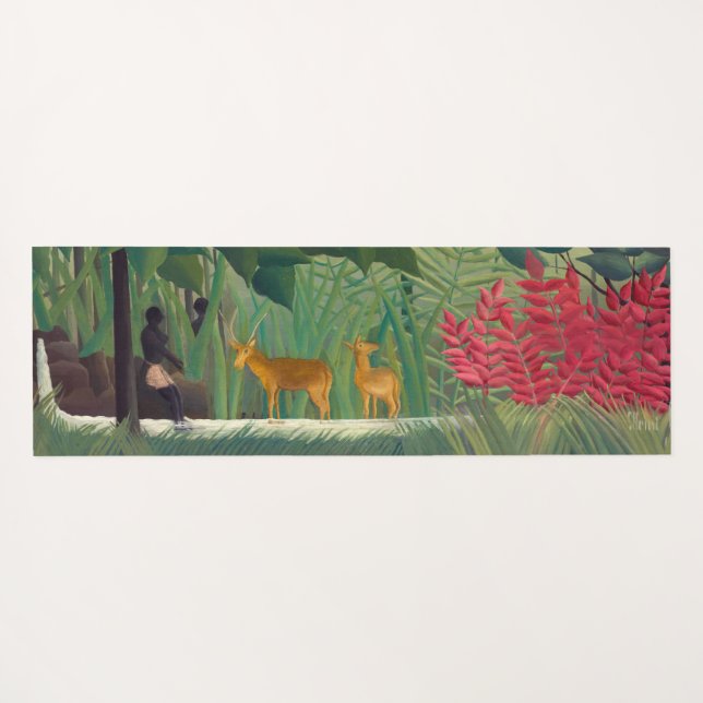 Henri Rousseau - The Waterfall Yoga Mat (Back (Horizontal))
