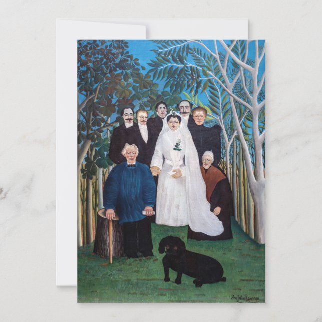 Henri Rousseau - The Wedding Party Thank You Card (Front)