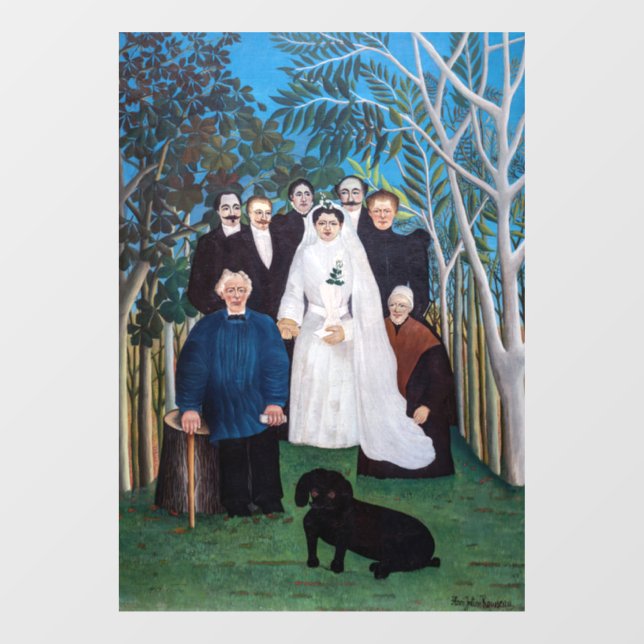 Henri Rousseau - The Wedding Party Window Cling (Sheet)
