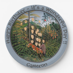 Henri Rousseau Tiger & Bull Party Items Collection Paper Plate