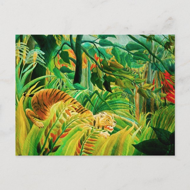 Henri Rousseau Tiger in a Tropical Storm Postcard (Front)