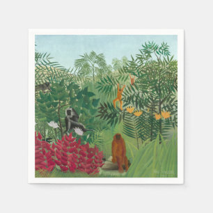 Henri Rousseau - Tropical Forest with Monkeys Napkin