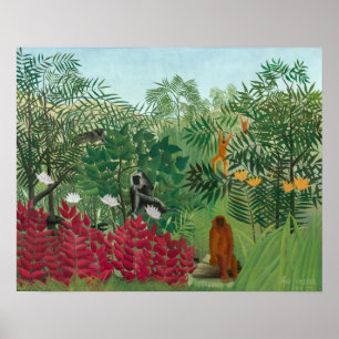 Henri Rousseau - Tropical Forest with Monkeys Poster
