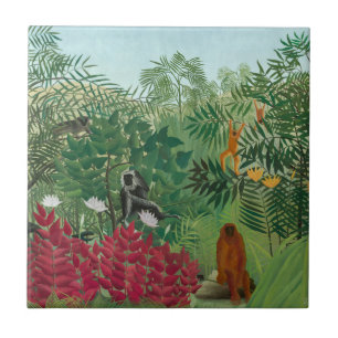 Henri Rousseau - Tropical Forest with Monkeys Tile
