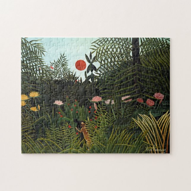 Henri Rousseau Virgin Forest Landscape Botanical Jigsaw Puzzle (Horizontal)
