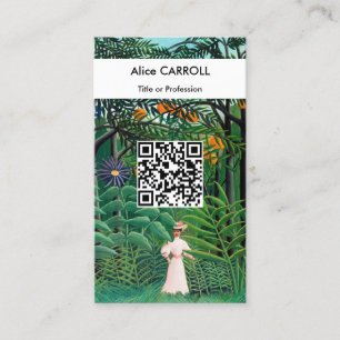 Henri Rousseau - Woman in Exotic Forest - QR Code Business Card