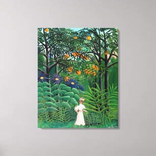 Henri Rousseau - Woman Walking in an Exotic Forest Canvas Print