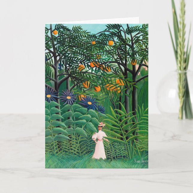 Henri Rousseau - Woman Walking in an Exotic Forest Card (Front)
