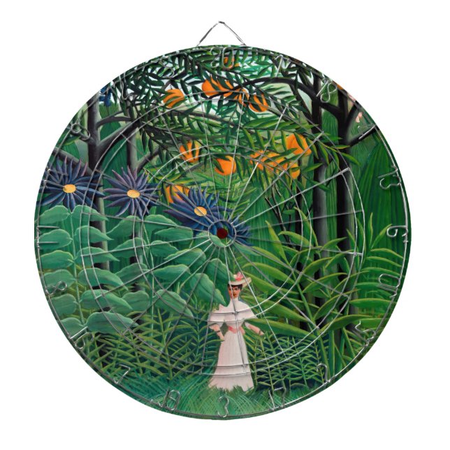 Henri Rousseau - Woman Walking in an Exotic Forest Dartboard (Front)