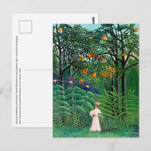 Henri Rousseau - Woman Walking in an Exotic Forest Postcard