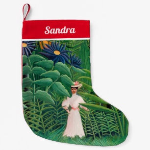 Henri Rousseau - Woman Walking in an Exotic Forest Small Christmas Stocking