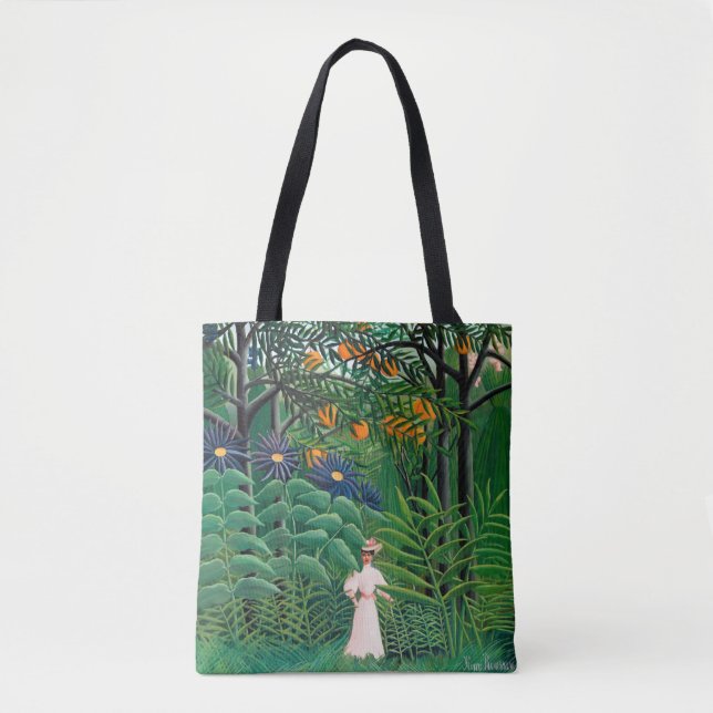 Henri Rousseau - Woman Walking in an Exotic Forest Tote Bag (Front)