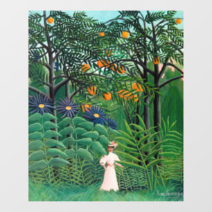 Henri Rousseau - Woman Walking in an Exotic Forest Window Cling