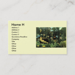 Henri Rousseau's The Dream (1910) Business Card