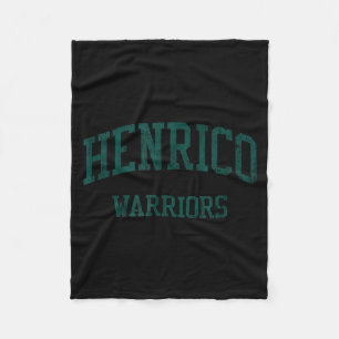 Henrico High School Hs Richmond Va Vintage Srts  Fleece Blanket