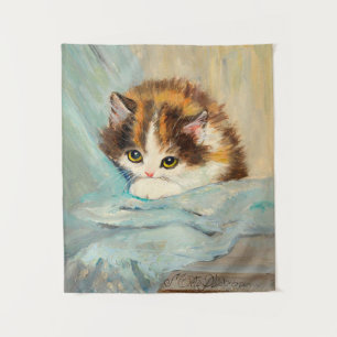 Henriëtte Ronner Knip's Cute Kitten Painting Tapestry