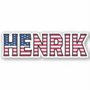 Henrik Nom Prénom USA Autocollant Stickerset