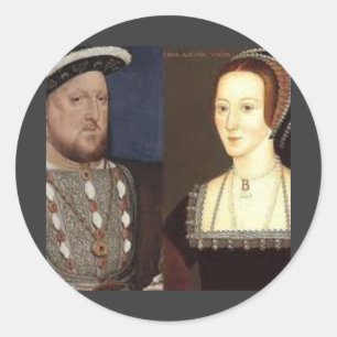 Henry 8th and Anne Boleyn Classic Round Sticker