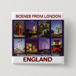 HENRY AUGUSTINE MATTHEW MOJISOLA ADEOLACOLLECTIONS 2 INCH SQUARE BUTTON