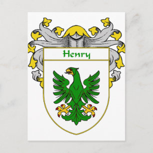 Henry Coat of Arms (Mantled) Postcard