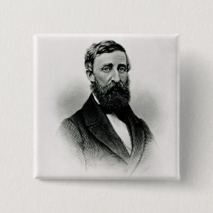 Henry David Thoreau 2 Inch Square Button