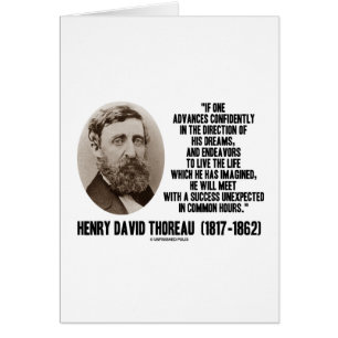 Henry David Thoreau Advance Confidently Dreams
