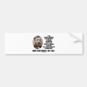 Henry David Thoreau Advance Confidently Dreams Bumper Sticker