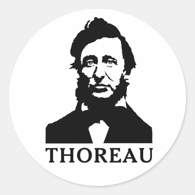 Henry David Thoreau Classic Round Sticker (Front)