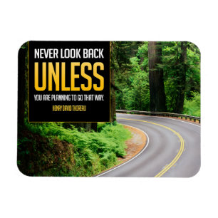 Henry David Thoreau Inspirational Quote Back Flexi Magnet