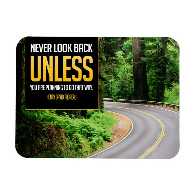 Henry David Thoreau Inspirational Quote Back Flexi Magnet (Horizontal)