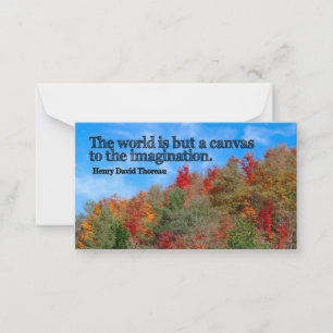 Henry David Thoreau Inspirational Quote "Canvas" Card