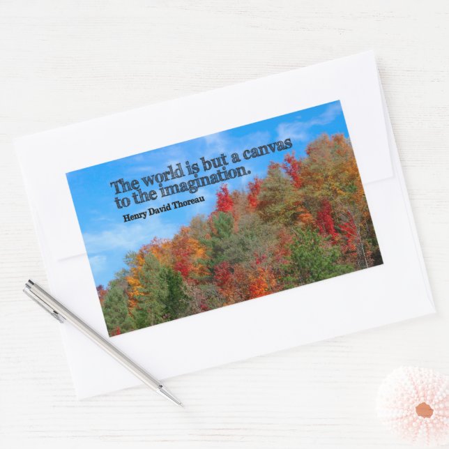 Henry David Thoreau Inspirational Quote "Canvas" Sticker (Envelope)