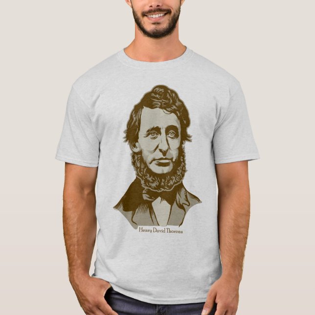 Henry David Thoreau Personalized Quote T-shirt (Front)