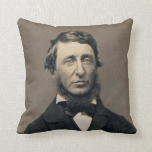 Henry David Thoreau Portrait Maxham daguerreotype Throw Pillow