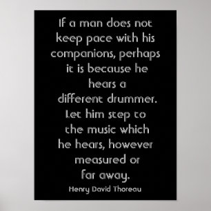 Henry David Thoreau quote - art print