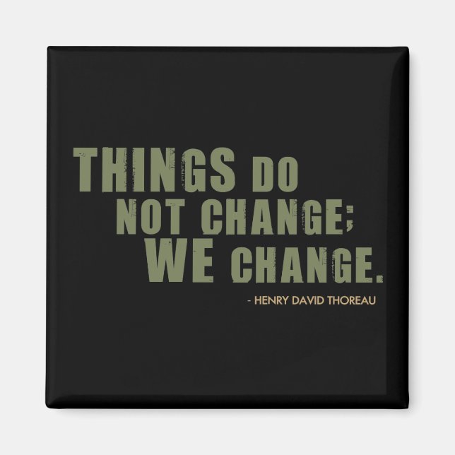 Henry David Thoreau Quote Magnet (Front)