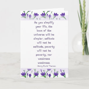Henry David Thoreau Quote-Spring Crocus Flowers Card