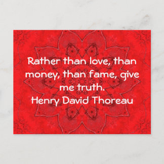 Henry David Thoreau Wisdom Quotation Saying Postcard