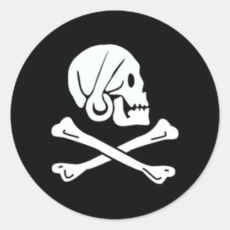 Henry Every authentic pirate flag Classic Round Sticker