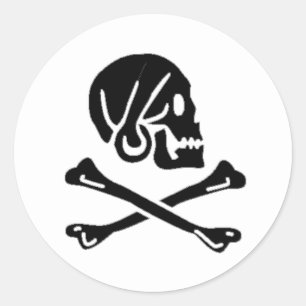 Henry Every authentic pirate flag Classic Round Sticker