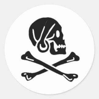 Henry Every authentic pirate flag Classic Round Sticker