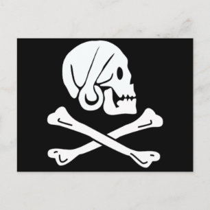 Henry Every authentic pirate flag Postcard