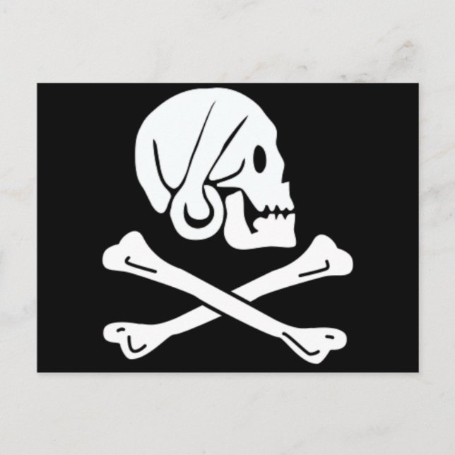 Henry Every authentic pirate flag Postcard (Front)