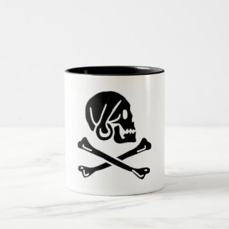 Henry Every authentic pirate flag Two-Tone Coffee Mug