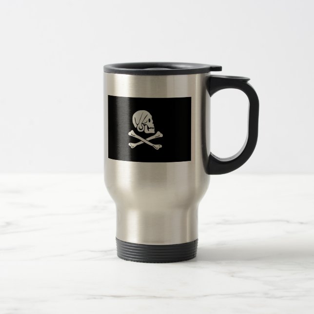 Henry Every black flag travel mug (Right)
