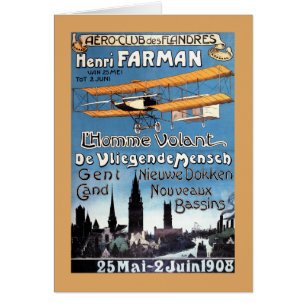 Henry Farman affiche de l'affiche de l'homme volan