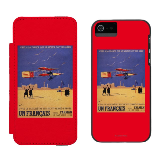 Henry Farman Flies at Issy-les-Moulineaux Incipio iPhone Wallet Case (Side by Side)